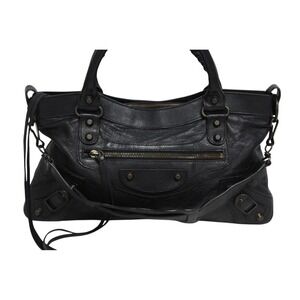 Balenciaga First Leather Bag The Handbag Shoulder Black
